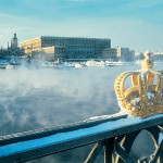 Talvinen näkymä Tukholman Kuninkaanlinnaan