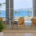 Kahvilan näköala Palman lahdelle, Melia Palma Bay, Mallorca