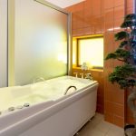 Medical Span hoito-osaston kylpy. Ammeen vieressä bonsaipuu.