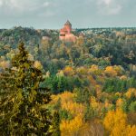 Turaidan linna Siguldassa metsän keskellä