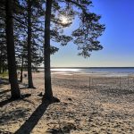 Vosun hiekkaranta ilta-auringossa