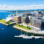 Aker Brygge ilmasta kuvattuna