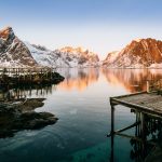 Talvista maisemaa Lofooteilla