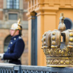 Sotilas kuninkaanlinnan edustalla Tukholmassa