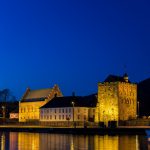 Bergen, yövalaistu Bergenhusin linnake