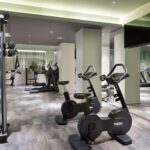 Hotellin kuntosali ja saunaosasto