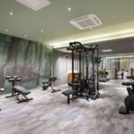 Hotellin kuntosali ja saunaosasto