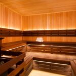 Hotellin kuntosali ja saunaosasto