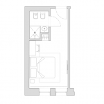 Pohjapiirros Economy-huoneesta