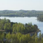 Näkymää ylhäältä Ladakalnisin järvelle.