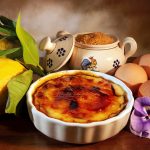 Crema Catalana asetelma pöydällä