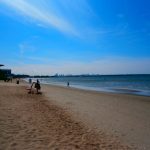 Piritan upea hiekkaranta, Tallinna siintää taustalla