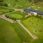 Golfkenttä ilmakuvassa