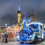 Joulujuna valmiina lähtöön Tallinnan joulutorilla