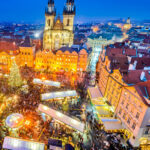 Prahan joulutori ilmakuva