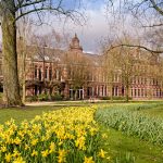 Hotellin toisella puolella on kaunis puisto