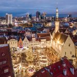 Talvinen kaunis Tallinnan joulutori