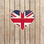 Sydämessä Britannian lippu.
