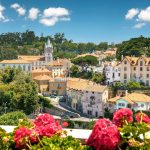 Kaunis Sintran kaupunki Portugalissa