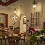 Hotellissa on kaunis sisäpiha