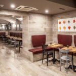 Kuva hotellin ruokailutilasta