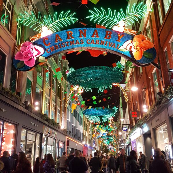 Carnaby Streetin joulutunnelma