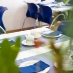 Sveitsi, Lugano. Hotel Zurigo Downtow aamiaishuone