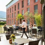 Swiss Heidi Hotel, Maienfeld. Terassi.